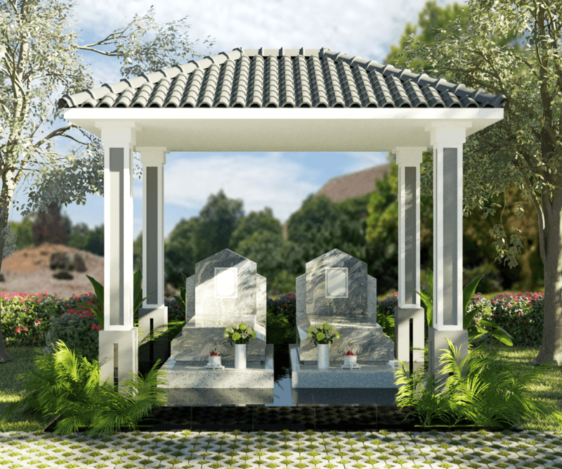 CÁCH TÍNH KÍCH THƯỚC XÂY MỘ ỐP GẠCH ĐÚNG CHUẨN PHONG THỦY