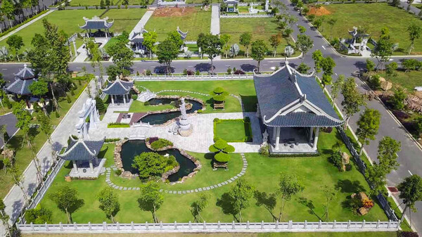 mẫu khuôn viên lăng mộ gia đình