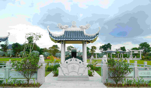 mẫu khuôn viên lăng mộ gia đình