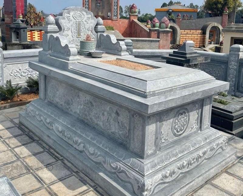 MẪU MỘ ĐÁ TAM CẤP ĐẸP CHUẨN PHONG THỦY