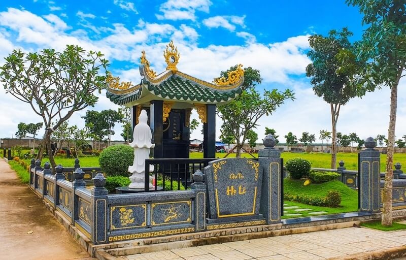 PHÚC AN VIÊN - LONG AN XÂY NHÀ MỒ ĐƠN GIẢN, ĐẸP CHUẨN PHONG THUỶ